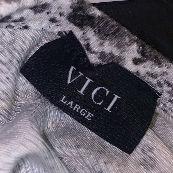 Vici Boa Ribbed One Shoulder Knit Tank Python Pattern - Picture 6 of 8